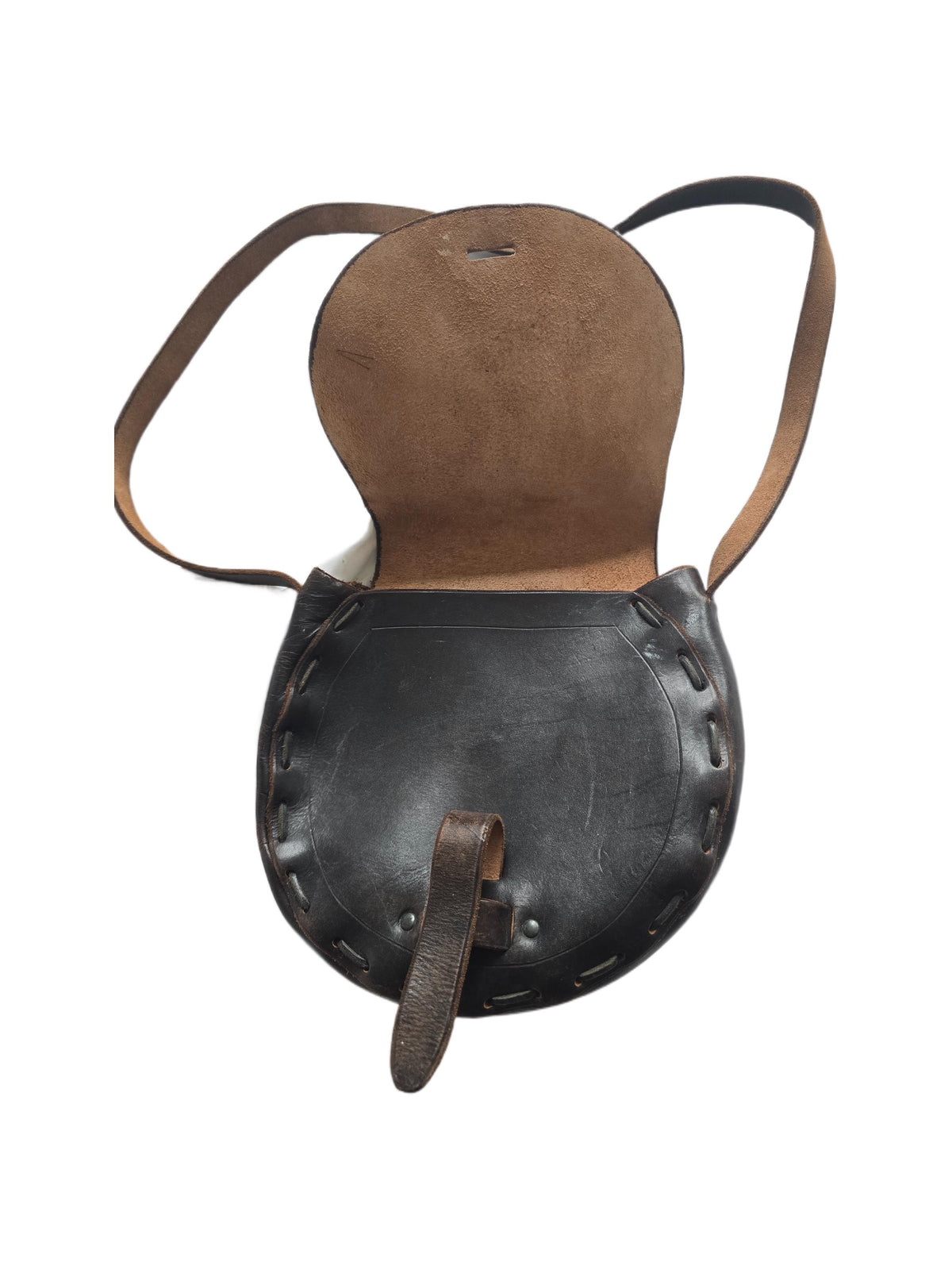 1970s Tooled Leather Saddle Bag, Kingfisher Bird Art Purse, Handmade Boho Satchel, Twitcher Gift