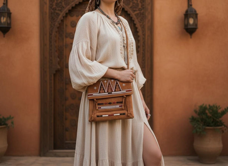 Unique african leather bag | women hippie purse | berber bag | moroccan gifts