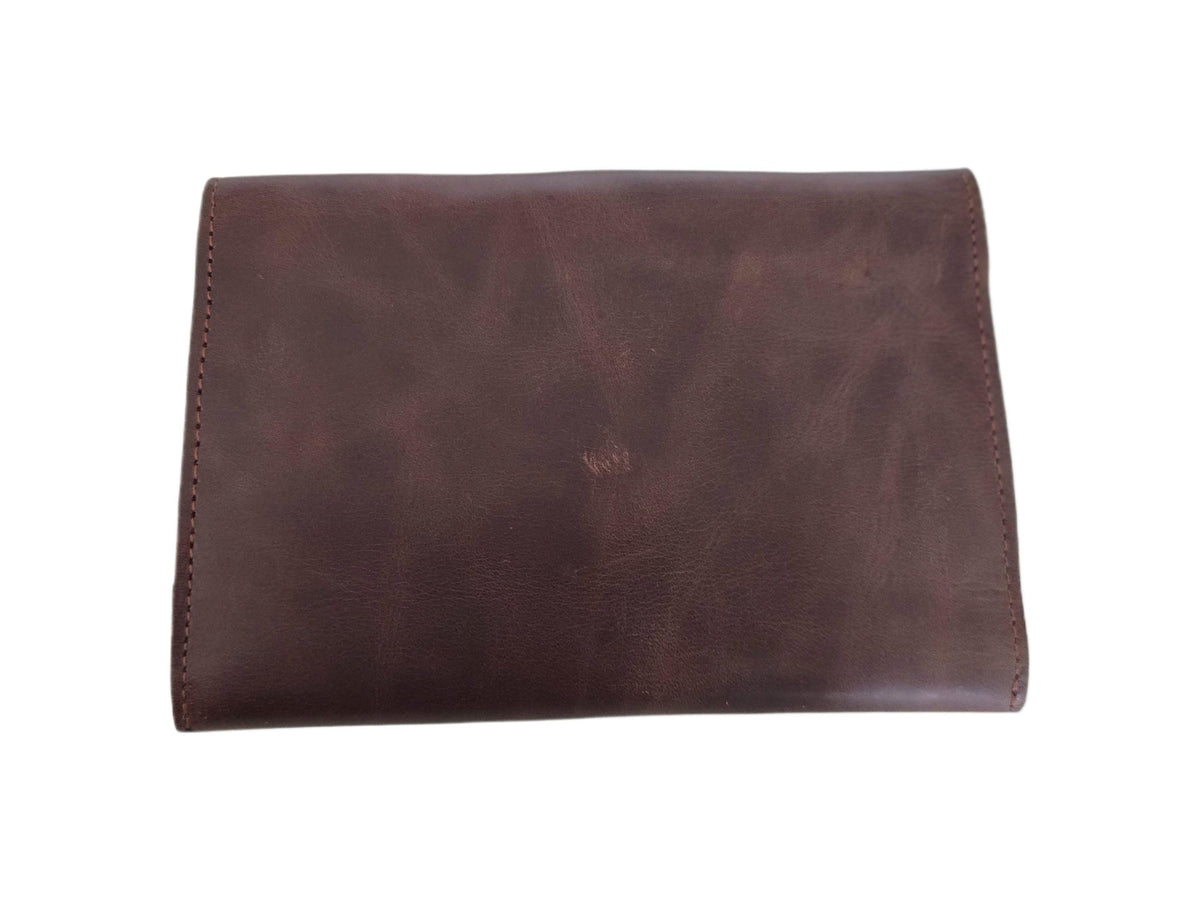 Large Leather Wallet Women with Labradorite Stone, Boho Leather Clutch, Unique Womens Wallet, Handmade Leather Purse, Healing Crystals