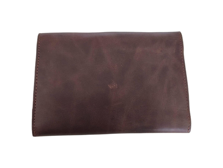 Large Leather Wallet Women with Labradorite Stone, Boho Leather Clutch, Unique Womens Wallet, Handmade Leather Purse, Healing Crystals