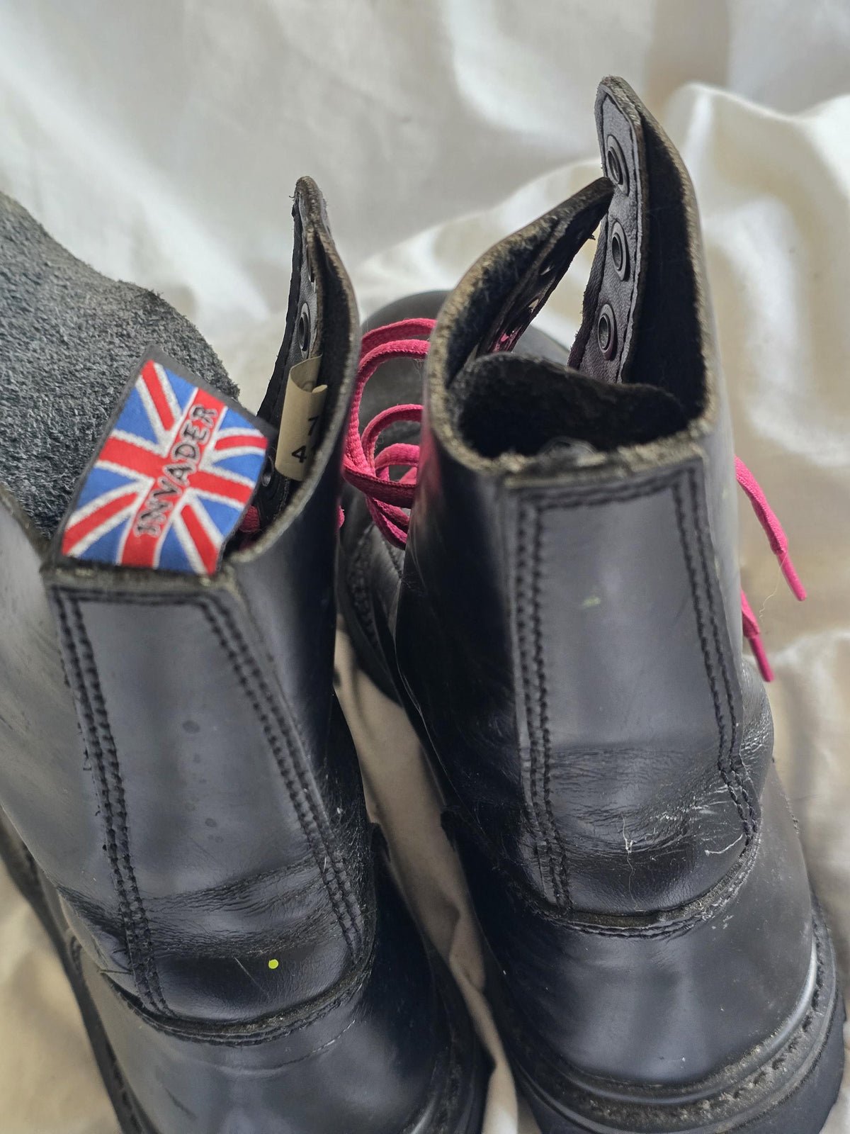 Vintage Steel Toe Combat Boots UK 7, Biker Booties 41, Punk Safety Shoes, British Made Motorcycle Wear, Festival Outfit