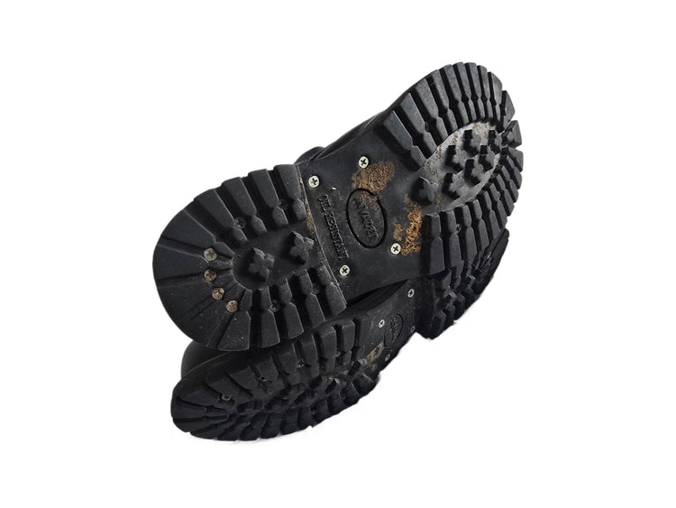 Vintage Steel Toe Combat Boots UK 7, Biker Booties 41, Punk Safety Shoes, British Made Motorcycle Wear, Festival Outfit