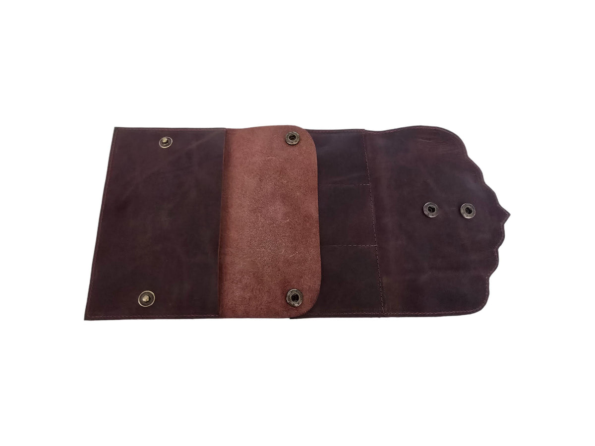 Large Leather Wallet Women with Labradorite Stone, Boho Leather Clutch, Unique Womens Wallet, Handmade Leather Purse, Healing Crystals