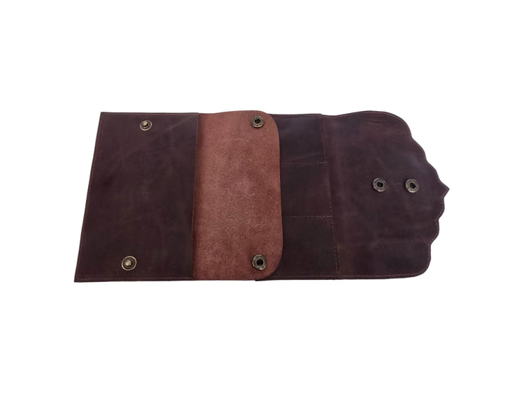 Large Leather Wallet Women with Labradorite Stone, Boho Leather Clutch, Unique Womens Wallet, Handmade Leather Purse, Healing Crystals
