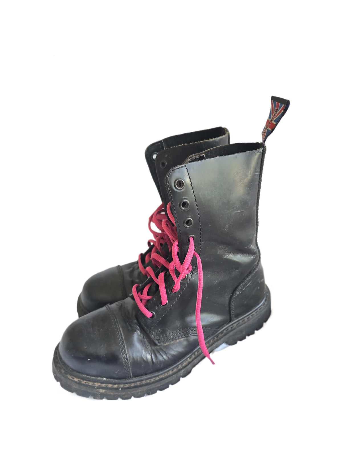 Vintage Steel Toe Combat Boots UK 7, Biker Booties 41, Punk Safety Shoes, British Made Motorcycle Wear, Festival Outfit