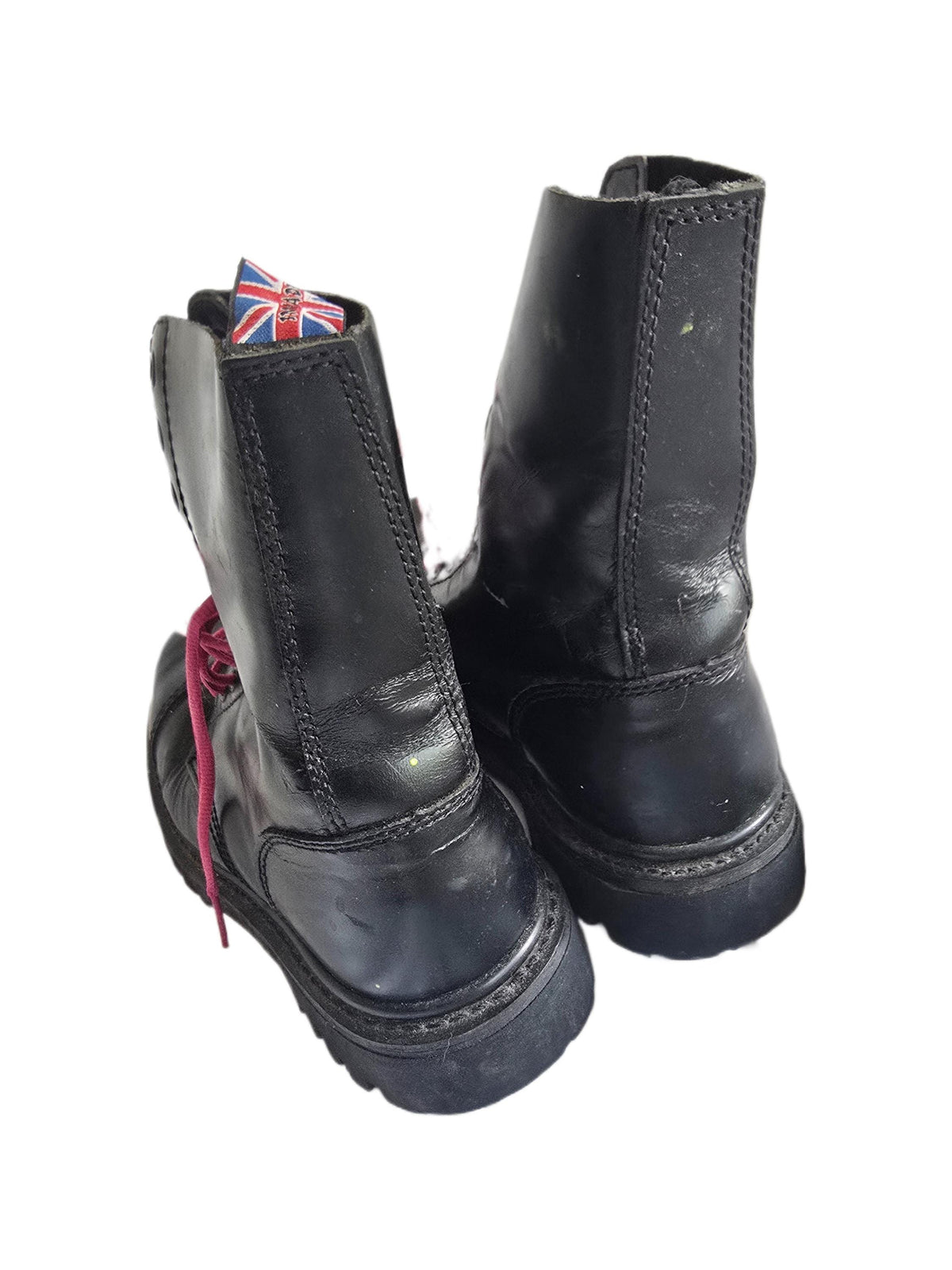 Vintage Steel Toe Combat Boots UK 7, Biker Booties 41, Punk Safety Shoes, British Made Motorcycle Wear, Festival Outfit