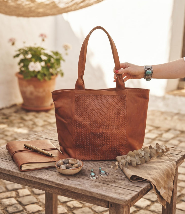 Large Woven Leather Tote Bag, Boho Leather Shoulder Bag, Handmade Braided Leather Shopper, Oversized Hobo Bag, Travel Beach Laptop Bag