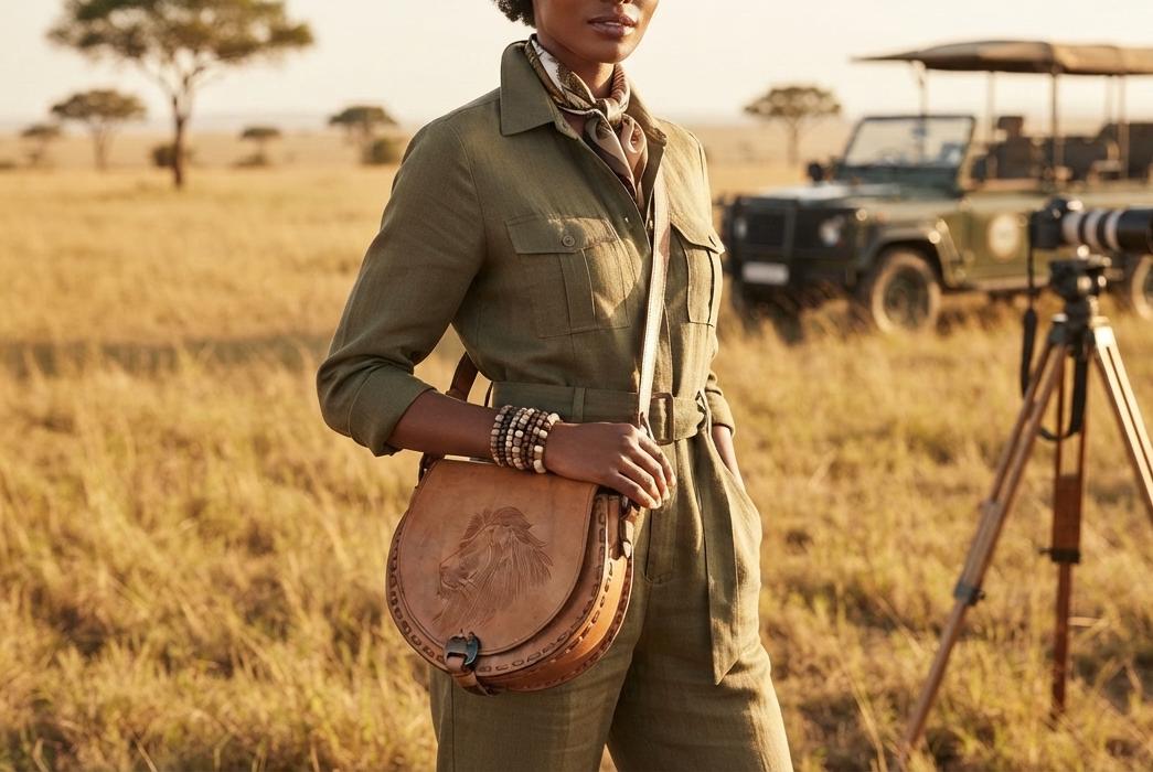 Vintage Lion Leather Bag, Hand Tooled Safari Crossbody Purse, African Western Shoulder Bag, Boho Leather Handbag, Lion Lover Gift