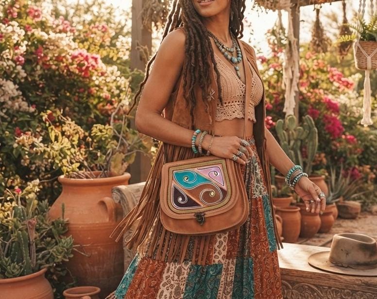 Boho Embroidered Leather Bag, Handmade Crossbody Saddle Bag, Festival Hippie Purse, Vintage Leather Shoulder Tote, Folk Embroidery Handbag