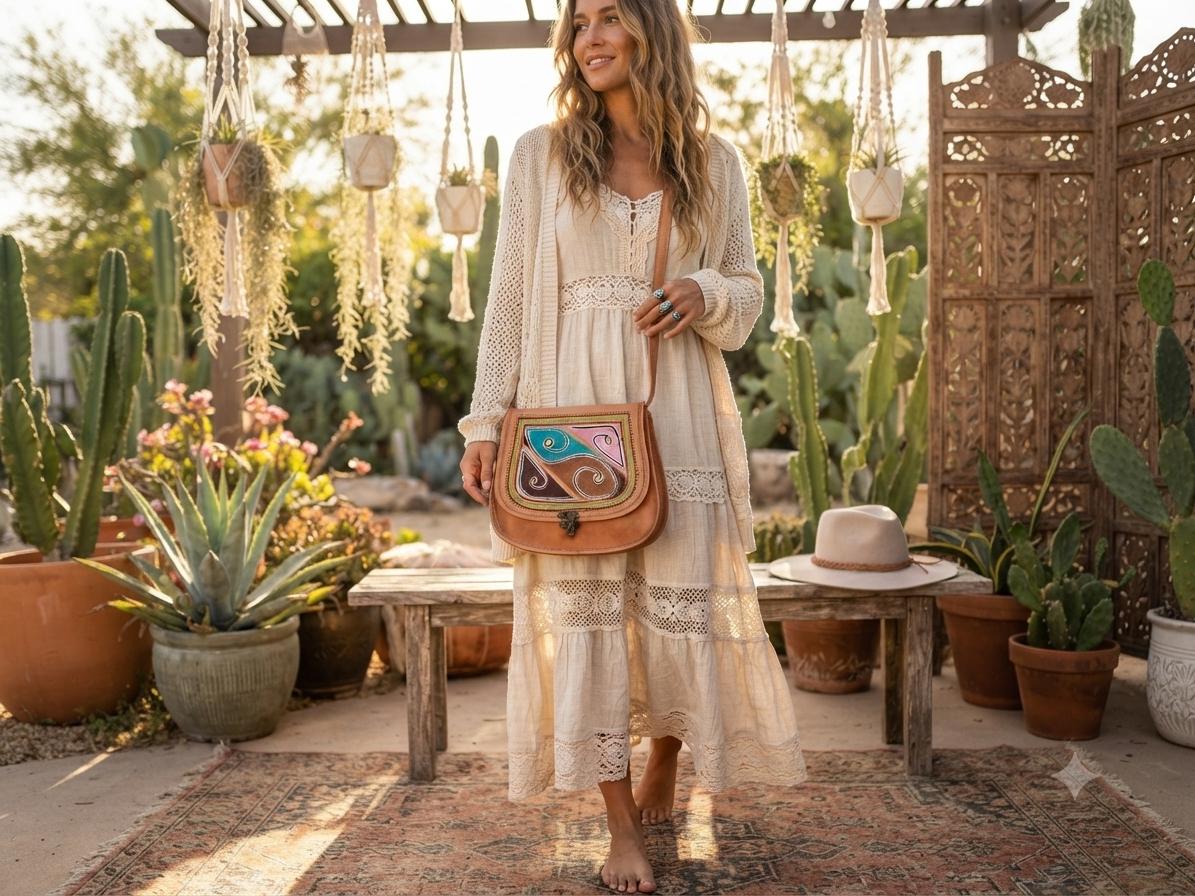 Boho Embroidered Leather Bag, Handmade Crossbody Saddle Bag, Festival Hippie Purse, Vintage Leather Shoulder Tote, Folk Embroidery Handbag