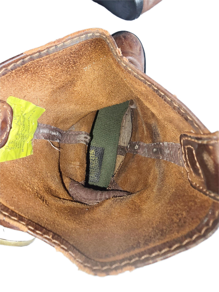 Leather Ranch Work Boots US 6.5, Rustic Ankle Boots, Brown Western Boots 5.5, Cowboy Work Booties 38.5, Biker Boots, USA Made