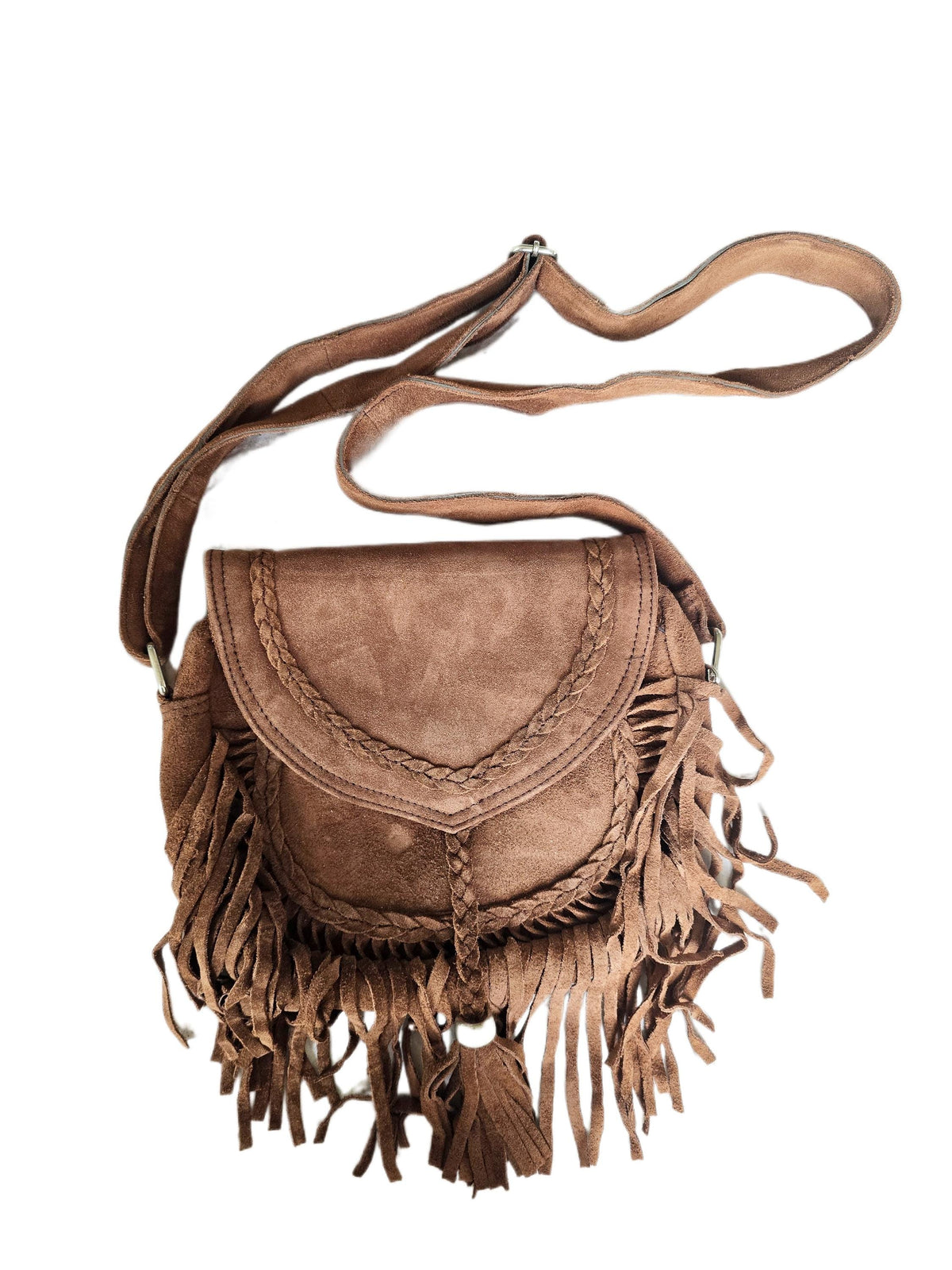 Braided Fringe Crossbody Bag, Small Boho Leather Purse, Hippie Festival Tote, Western Cowgirl Handbag, Women Shoulder Bag