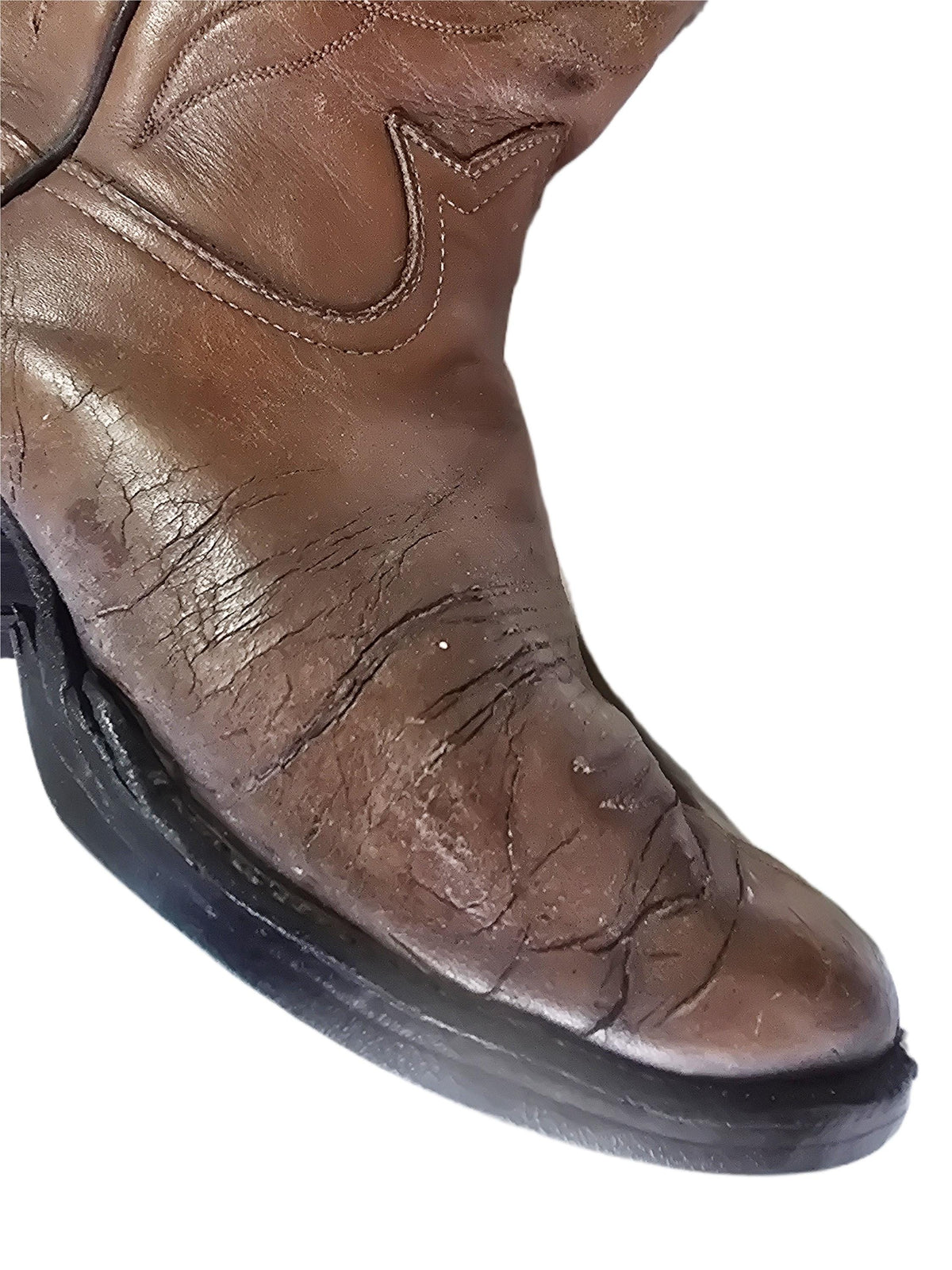 Tony Lama Cowboy Boots UK 6, Tan Brown Leather Western Boots US 8, Womens Knee High Cowgirl Boots, Rustic Boho Festival Boots