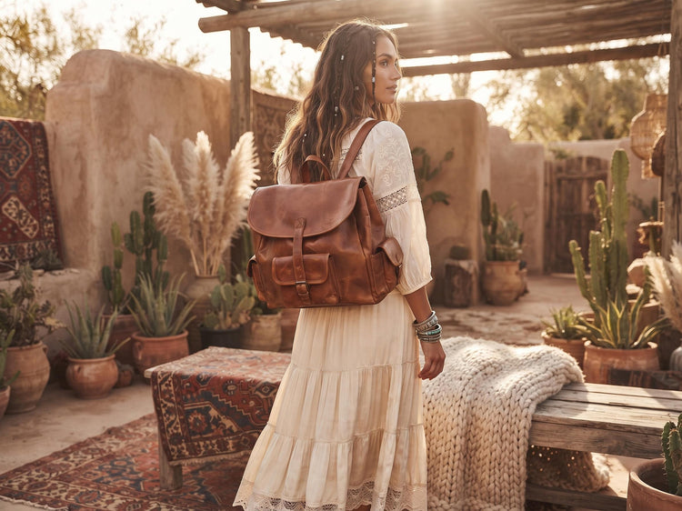 Extra Large Leather Backpack – Handmade Vintage Tan Brown Trekking Rucksack