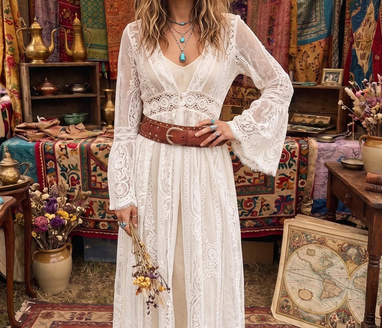 Studded Cut Out Leather Belt: Boho Moroccan Waist Belt