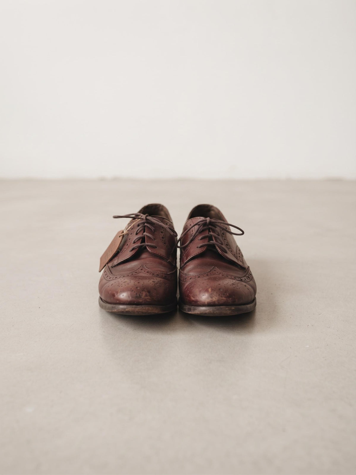 Vintage Burgundy Leather Oxford Shoes, Retro Brogues, Unisex Leather Shoes, Hippie Boho Footwear, Handmade Oxfords, UK 6 EU 39