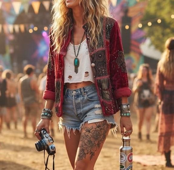 Embroidered Velvet Patchwork Jacket: Upcycled Banjara Tapestry, Boho Hippie Style