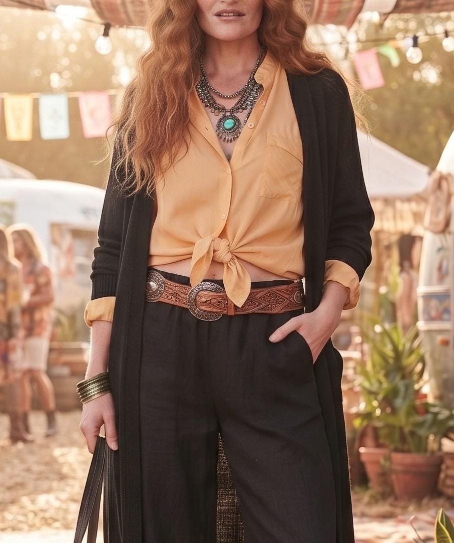 Vintage 1980s Silk Blouse, Pastel Yellow Oversized Shirt, Womens Western Top, 80s Boyfriend Shirt, Boho Festival Blouse, Retro Silk