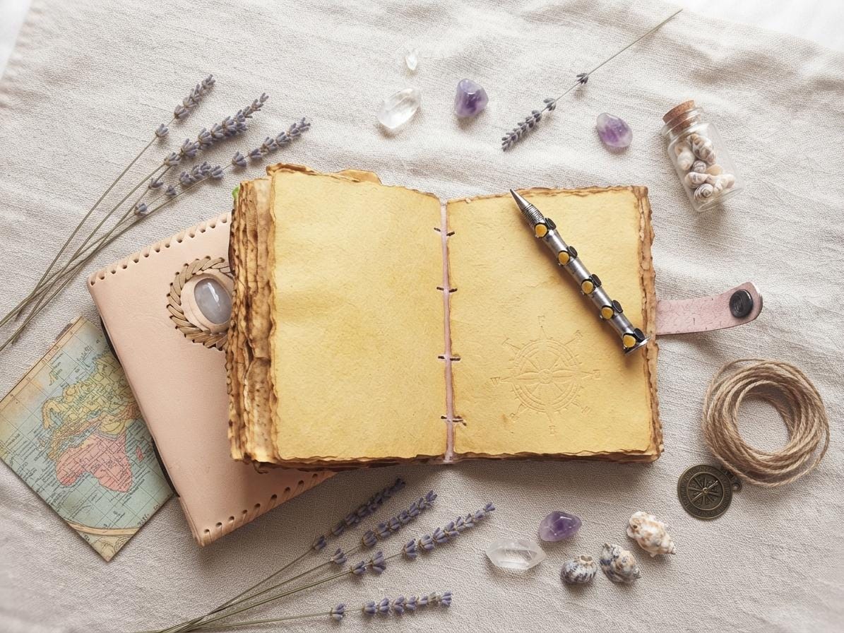 Nautical Compass Journal, Leather Travel Diary with Quartz, Handmade Adventure Notebook, Unisex Travel Journal, Explorer Gift, Leather Diary