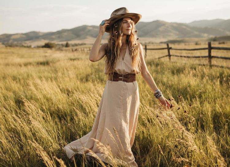 Vintage Prairie Maxi Dress, Victorian Style Wedding Dress, Boho Bridal Dress, Nude Beige Cottagecore Dress, Vintage Bridesmaid Dress, UK 8
