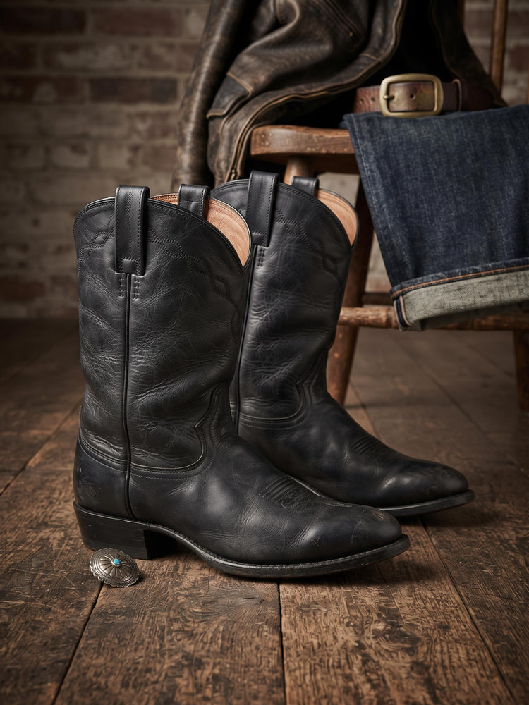 Ariat Black Leather Biker Ankle Boots US 10, Men’s Western Chelsea Boots UK 9, Slip On Work Boots 43