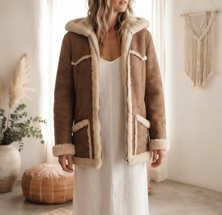 Vintage Afghan Shearling Coat S M, 70s Boho Sheepskin Jacket, Hippie Winter Coat, Vintage Afghan Coat, Bohemian Shearling Jacket EU 38