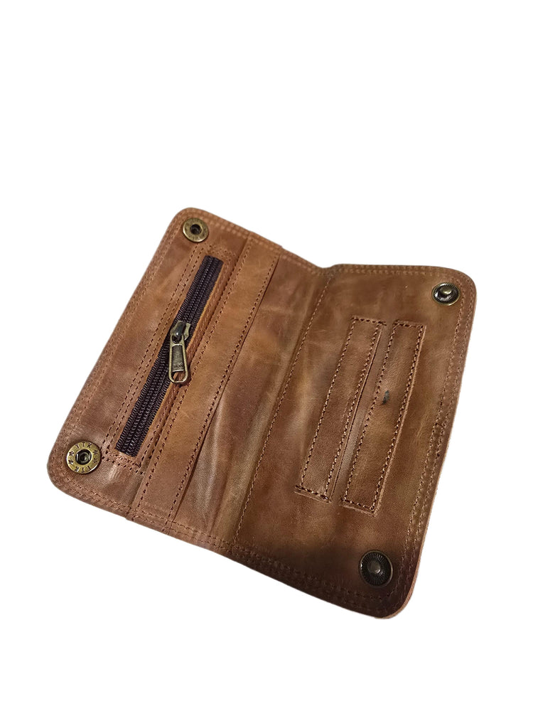 Mini Leather Wallet,  Tobacco Case, Weed Smoking Kit, Travel Organiser Pouch, Small Labradorite Stone Purse, Cigarette Holder