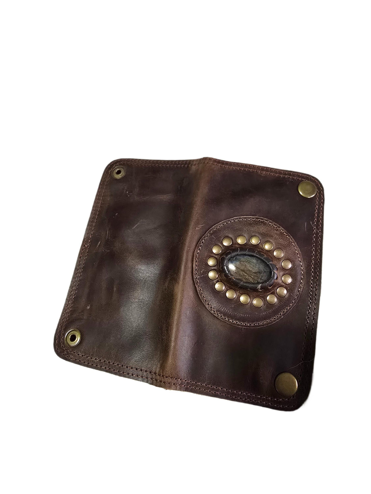 Mini Leather Wallet,  Tobacco Case, Weed Smoking Kit, Travel Organiser Pouch, Small Labradorite Stone Purse, Cigarette Holder