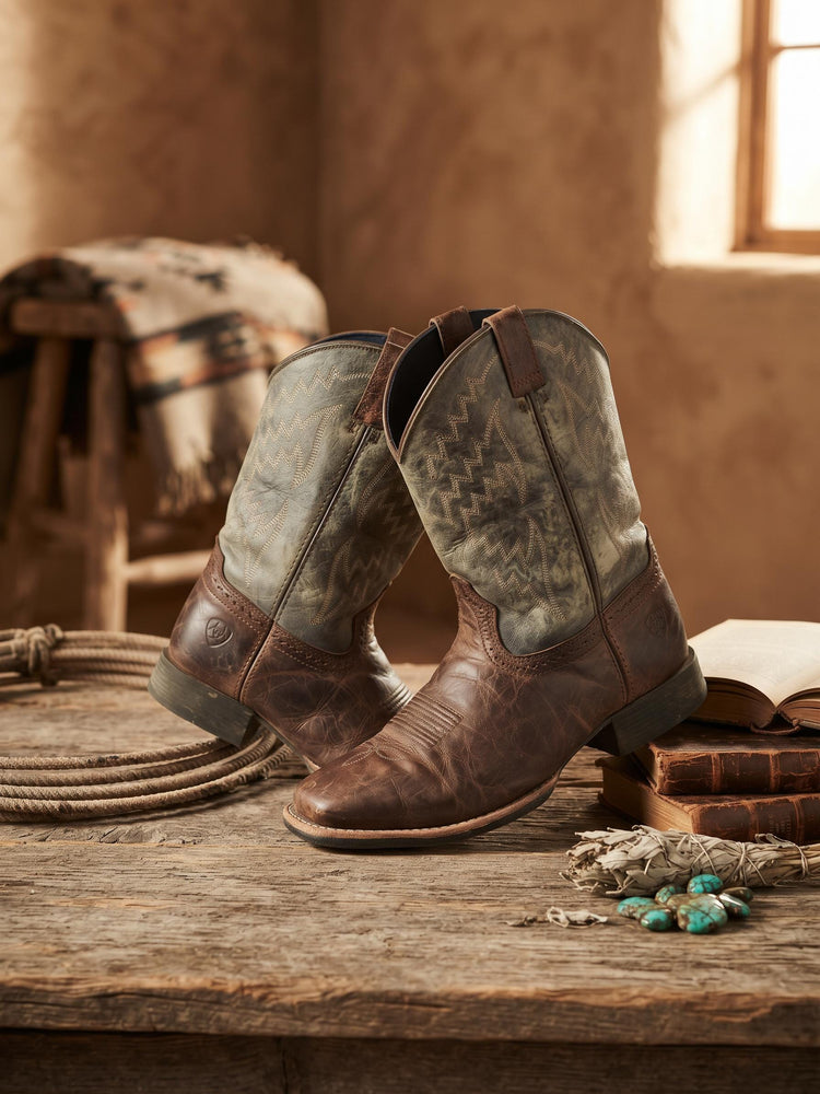 Vintage Ariat Cowgirl Boots UK 4 / EU 37: Distressed Brown Leather Western Boots