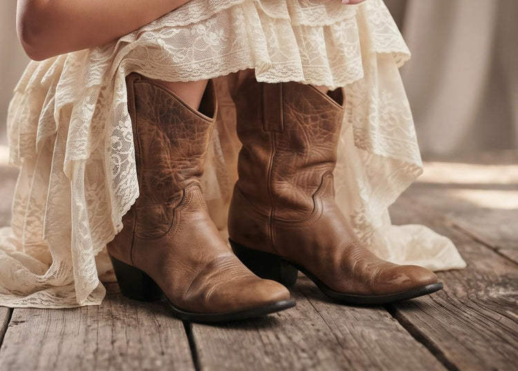Vintage Brown Leather Ankle Boots, Tan Boho Booties, Western Cowgirl Shoes, Hippie Festival Boots, Genuine Leather Boots UK 5 EU 38