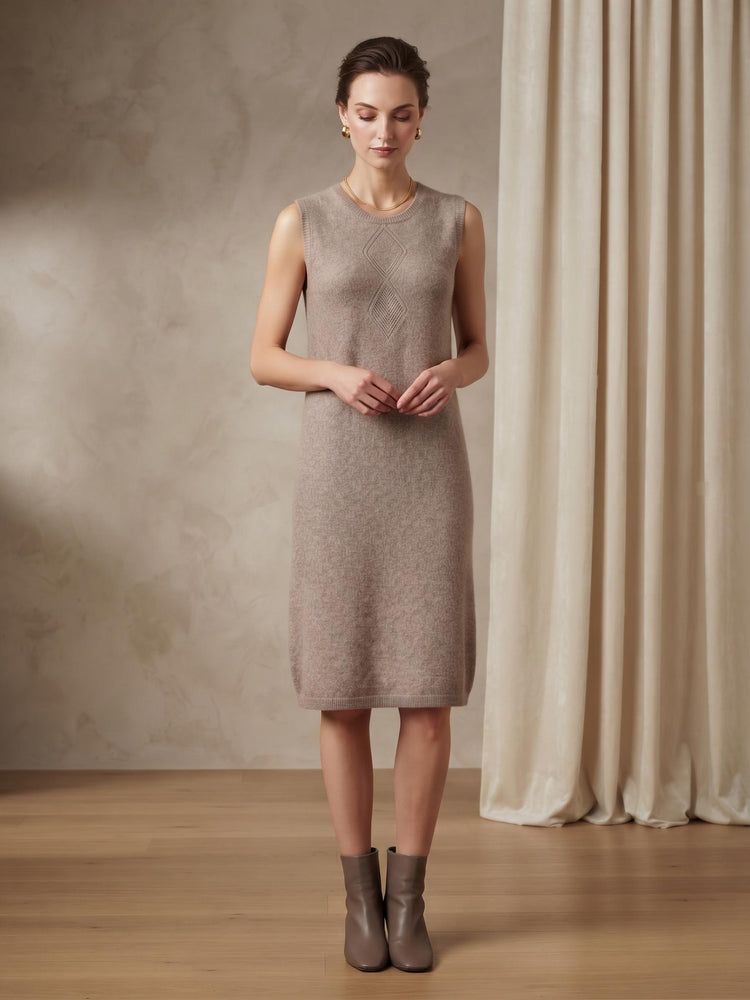 Gerard Darel Cashmere Slip Dress - Luxury Sleeveless Wool Maxi, Size M