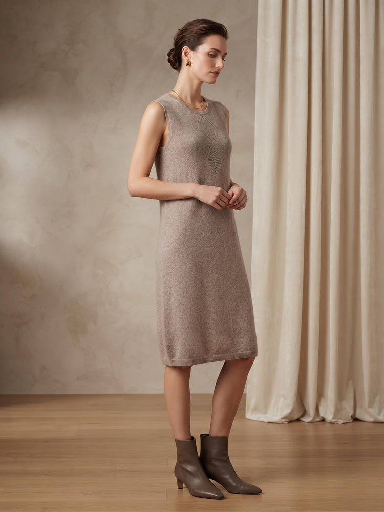 Gerard Darel Cashmere Slip Dress - Luxury Sleeveless Wool Maxi, Size M